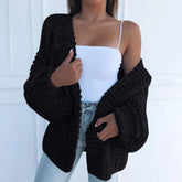 Winter Fashion Sweater Cardigan Warm Solid Polyester Spandex Coat